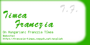 timea franczia business card