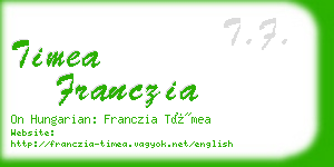 timea franczia business card